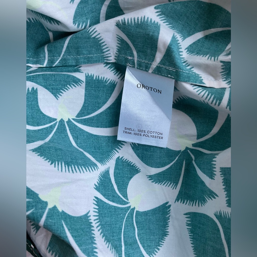 Oroton Fan Flower-print sundress featuring saw-tooth lace trims size 12 - Picture 6 of 7